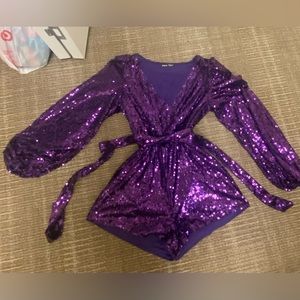 Sequin purple romper